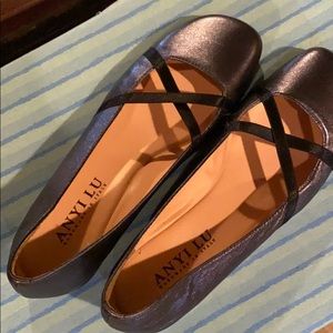 Anthropologie Anyi Lu Ballet Leather Shoes  Sz 9.5